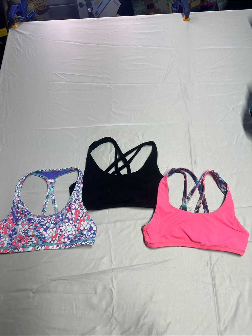 Ivivva Girls Three-Pack Cross-back Tops - Black, Pink & Multicolor